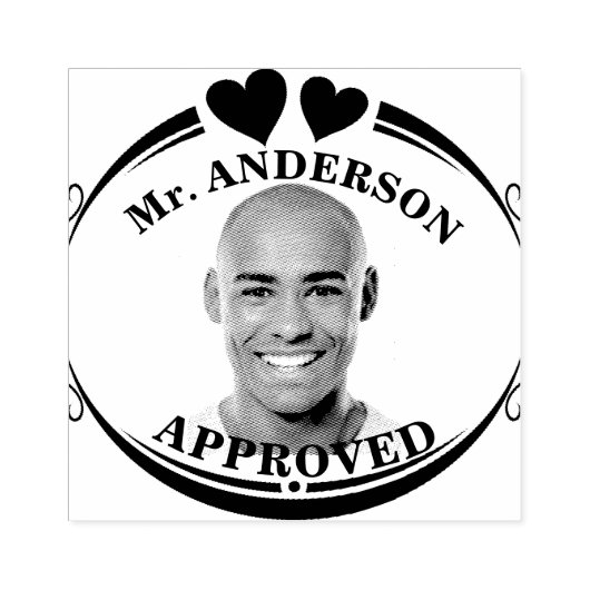 Creëer Een Custom Funny Face Teacher Goedkeuring Rubberstempel (Afrduk)