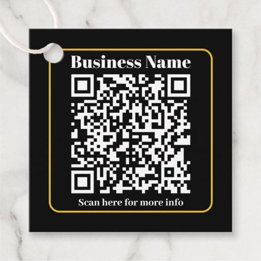 Creëer een direct scanbare QR-code voor bedrijven Bedankjes Labels (Voorkant)