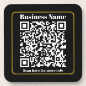 Creëer een direct scanbare QR-code voor bedrijven Bier Onderzetter (Voorkant)