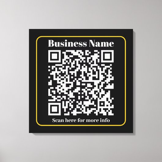 Creëer een direct scanbare QR-code voor bedrijven Canvas Afdruk (Voorkant)