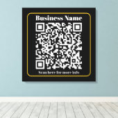 Creëer een direct scanbare QR-code voor bedrijven Canvas Afdruk (Insitu (Houten vloer))
