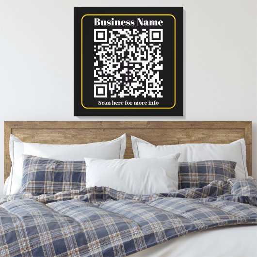 Creëer een direct scanbare QR-code voor bedrijven Canvas Afdruk (Insitu (Slaapkamer))