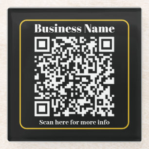 Creëer een direct scanbare QR-code voor bedrijven Glazen Onderzetter