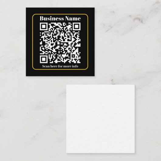 Creëer een direct scanbare QR-code voor bedrijven Informatiekaartje (Voorkant / Achterkant)