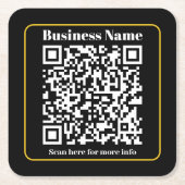 Creëer een direct scanbare QR-code voor bedrijven Kartonnen Onderzetters (Voorkant)