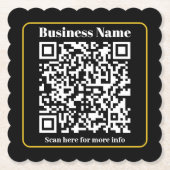 Creëer een direct scanbare QR-code voor bedrijven Kartonnen Onderzetters (Voorkant)