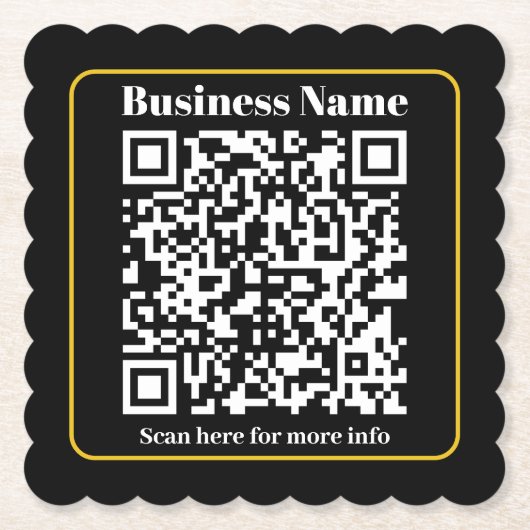 Creëer een direct scanbare QR-code voor bedrijven Kartonnen Onderzetters (Voorkant)