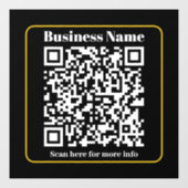 Creëer een direct scanbare QR-code voor bedrijven Raamsticker (Vel)