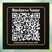 Creëer een direct scanbare QR-code voor bedrijven Raamsticker (Vel 3)