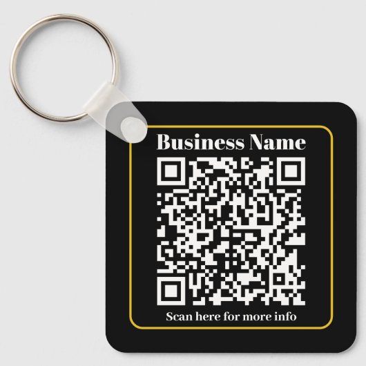 Creëer een direct scanbare QR-code voor bedrijven Sleutelhanger (Voorkant)