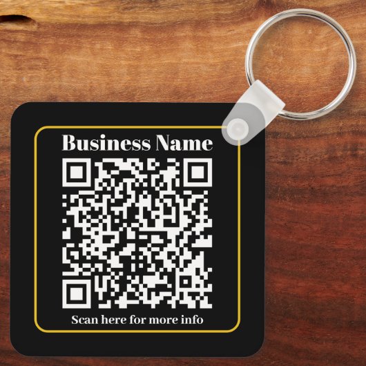 Creëer een direct scanbare QR-code voor bedrijven Sleutelhanger (Achterkant)