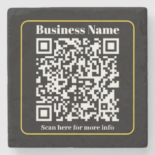 Creëer een direct scanbare QR-code voor bedrijven Stenen Onderzetter