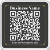 Creëer een direct scanbare QR-code voor bedrijven Sticker (Voorkant)
