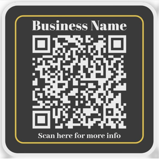 Creëer een direct scanbare QR-code voor bedrijven Sticker (Voorkant)