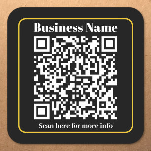 Creëer een direct scanbare QR-code voor bedrijven Vierkante Sticker