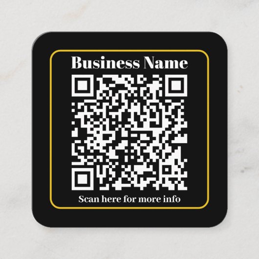 Creëer een direct scanbare QR-code voor bedrijven Vierkante Visitekaartje (Voorkant)