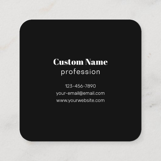 Creëer een direct scanbare QR-code voor bedrijven Vierkante Visitekaartje (Achterkant)