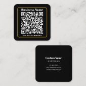 Creëer een direct scanbare QR-code voor bedrijven Vierkante Visitekaartje (Voorkant / Achterkant)