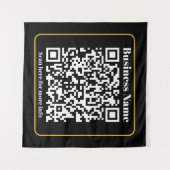 Creëer een direct scanbare QR-code voor bedrijven Wandkleed (Voorkant (horizontaal))