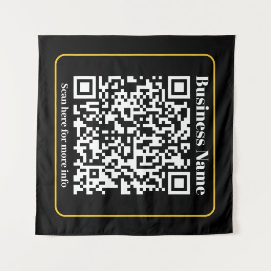 Creëer een direct scanbare QR-code voor bedrijven Wandkleed (Voorkant (horizontaal))
