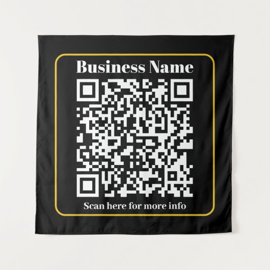 Creëer een direct scanbare QR-code voor bedrijven Wandkleed (Voorkant)