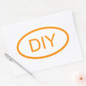 Creëer een donkere Oranje eurostijl Ovale Sticker (Envelop)