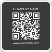 Creëer een doorzichtige waterdichte QR-code onmidd Sticker (Voorkant)