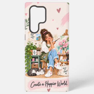 Creëer een Gelukkigere Wereld Kunstenaar Samsung G Galaxy Hoesje