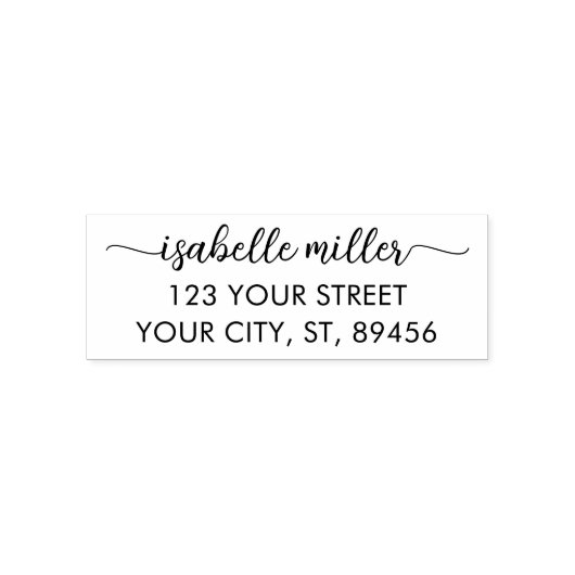 Creëer een gepersonaliseerd elegant naam retouradr  zelfinktende stempel (Design)