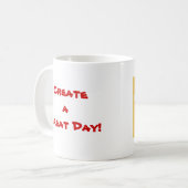 Creëer een geweldige dag! - Gepersonaliseerd Koffiemok (Voorkant links)