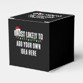 😂Creëer een grappige waarschijnlijk citaat kerst Bedankdoosjes (Voorkant Zijde)