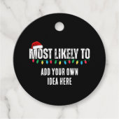 😂Creëer een grappige waarschijnlijk citaat kerst Bedankjes Labels (Voorkant)