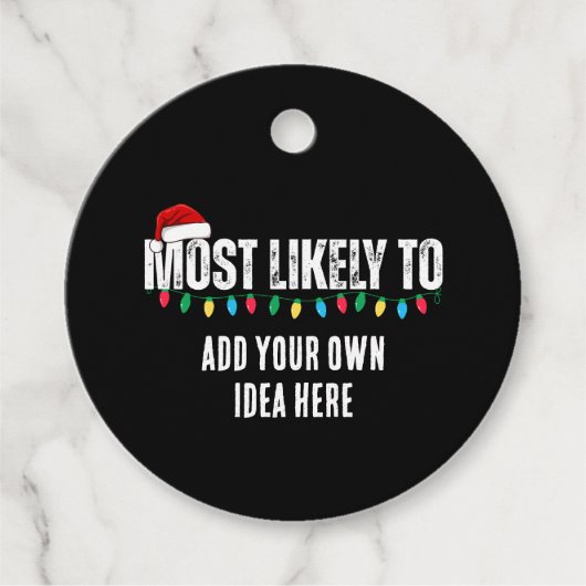 😂Creëer een grappige waarschijnlijk citaat kerst Bedankjes Labels (Voorkant)