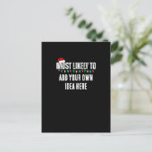 😂Creëer een grappige waarschijnlijk citaat kerst Briefkaart (Staand voorkant)