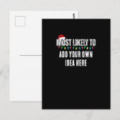 😂Creëer een grappige waarschijnlijk citaat kerst Briefkaart (Voorkant / Achterkant)