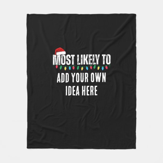 😂Creëer een grappige waarschijnlijk citaat kerst Fleece Deken (Voorkant)