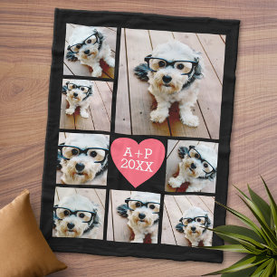 Creëer een Hart van de Collage van 8 Foto  KAN Fleece Deken