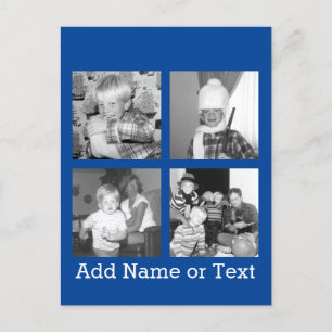 Creëer een Instagram Collage met 4 foto's - blauw Briefkaart