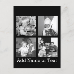 Creëer een Instagram Collage met 4 foto's - zwart Briefkaart