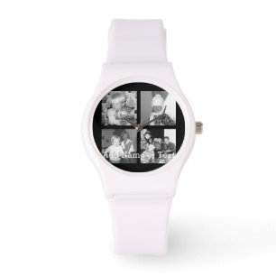 Creëer een Instagram Collage met 4 foto's - zwart Horloge