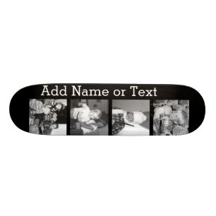 Creëer een Instagram Collage met 4 foto's - zwart Skateboard