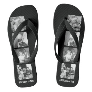 Creëer een Instagram Collage met 4 foto's - zwart Teenslippers