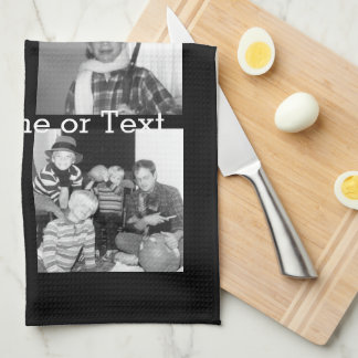 Creëer een Instagram Collage met 4 foto's - zwart Theedoek