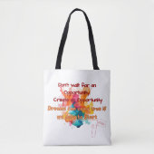 Creëer een kans tote bag (Voorkant)