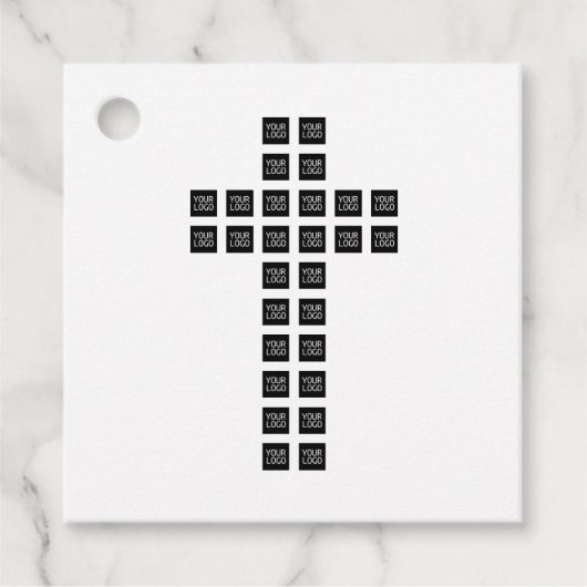 Creëer een kruispatroon met een Logo of Afbeelding Bedankjes Labels (Voorkant)