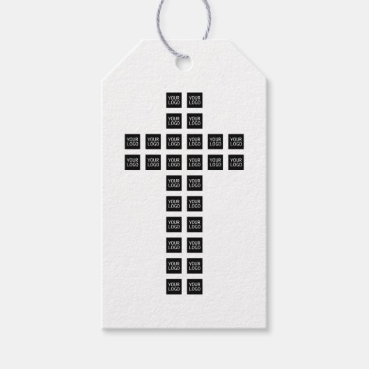 Creëer een kruispatroon met een Logo of Afbeelding Cadeaulabel (Voorkant)