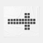 Creëer een kruispatroon met een Logo of Afbeelding Fleece Deken (Voorkant (Horizontaal))