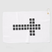 Creëer een kruispatroon met een Logo of Afbeelding Golfhanddoek (Horizontaal)