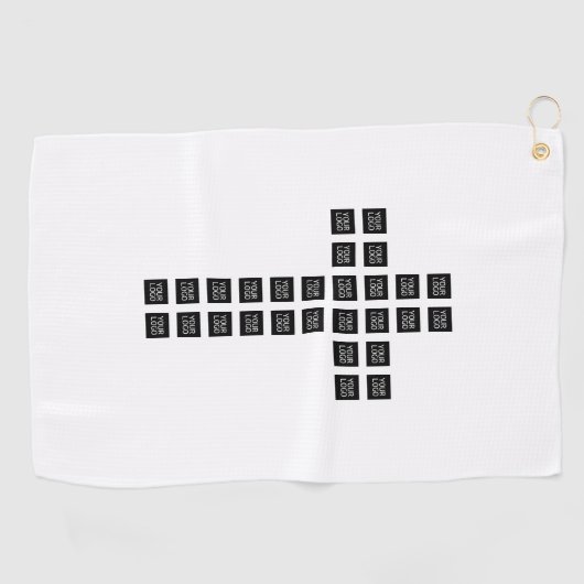 Creëer een kruispatroon met een Logo of Afbeelding Golfhanddoek