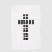 Creëer een kruispatroon met een Logo of Afbeelding Golfhanddoek (Voorkant)